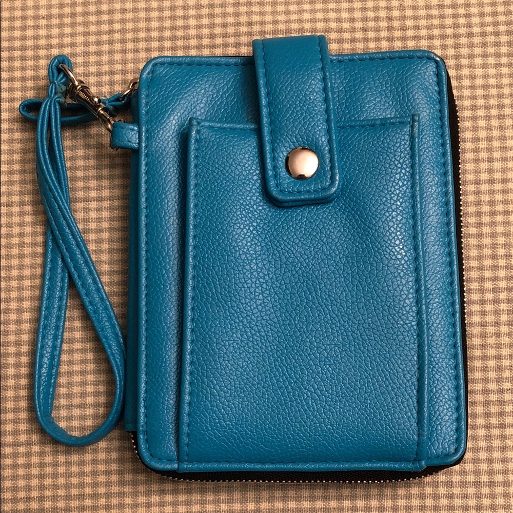 STYLIZE RFID-blocking Travel Wallet PassportProtector FauxLeather Wristlet #1253